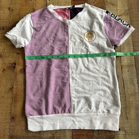 Black Pharaoh Womens Sweat suite set short sleeve top joggers pink purple -S - Picture 2 of 12